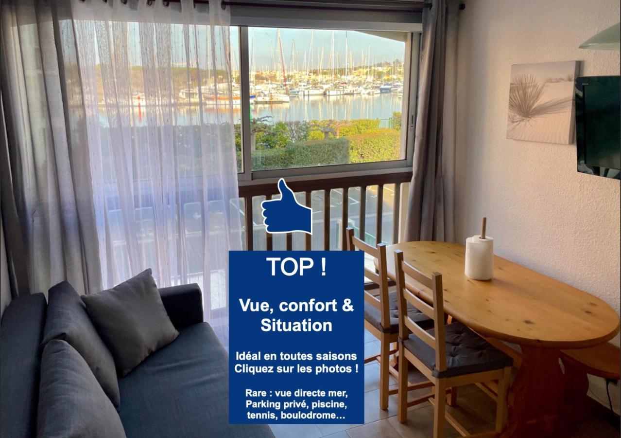 Studio Face A La Mer 4 Couchages - Gratuits Piscine Tennis Et Un Parking Prive Rare Et Tres Utile - Vue Magnifique Sur La Mer - Agreable En Toutes Saisons Ile Des Pecheurs - La Brigantine - Emplacement Et Vue Rares Au Cap D'아그 외부 사진